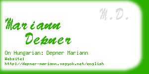 mariann depner business card